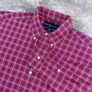 Ralph Lauren Blake Plaid Button Down Shirt Mens‎ Medium Red Blue White